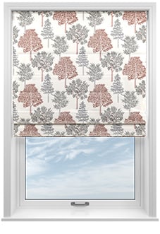Coppice Faux Silk, Ginger - Motorised Roman Blind